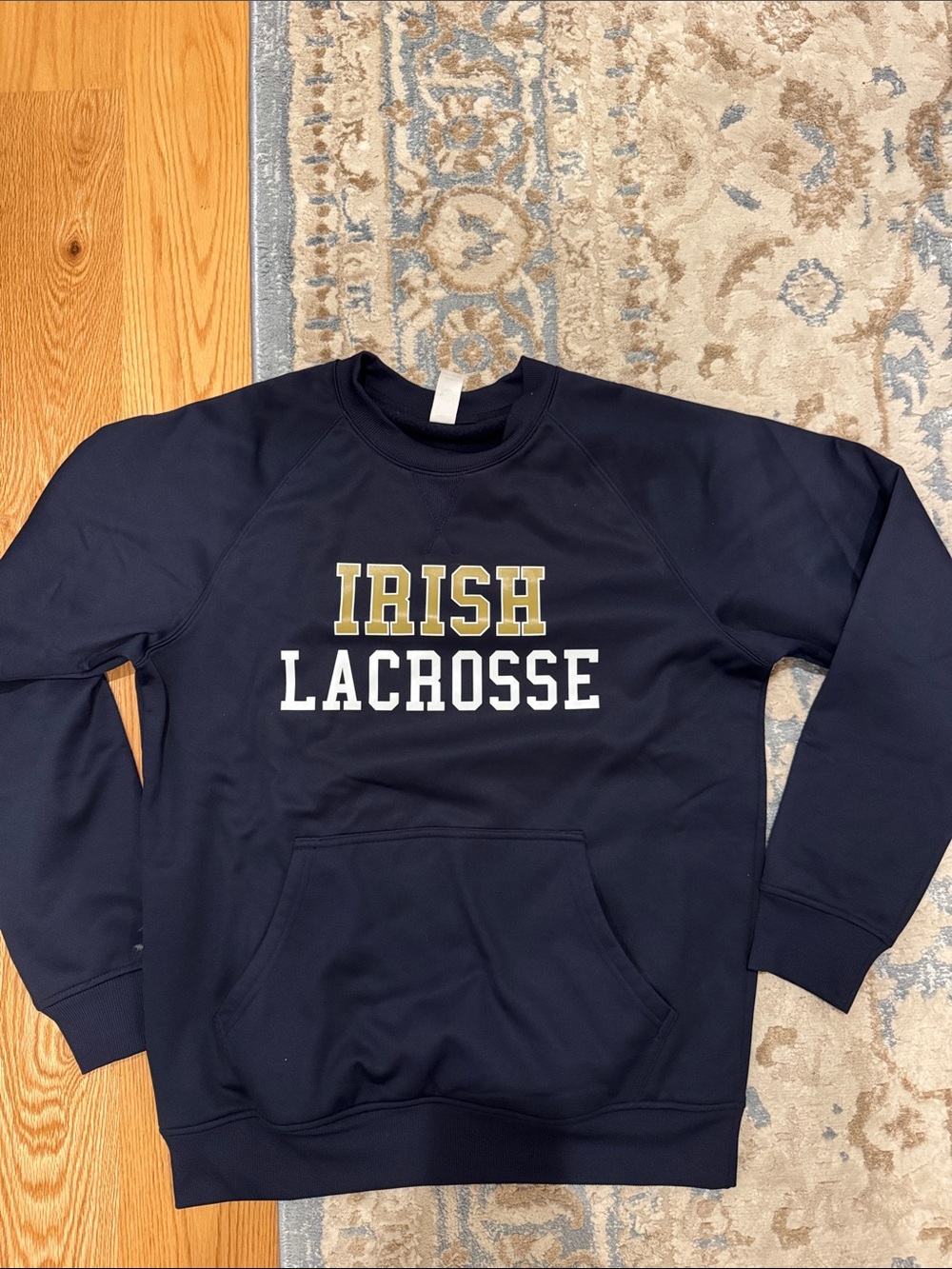 Navy Irish Lacrosse Crewneck Sweatshirt
